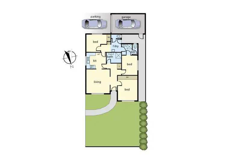 Floorplan of Homely unit listing, 1/102 Herbert Street, Dandenong VIC 3175