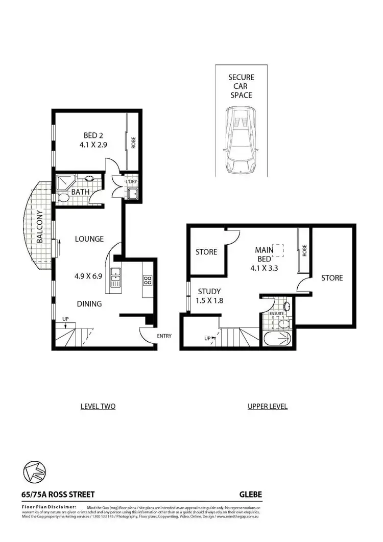 Floorplan of Homely apartment listing, 65/75A Ross Street, Glebe NSW 2037