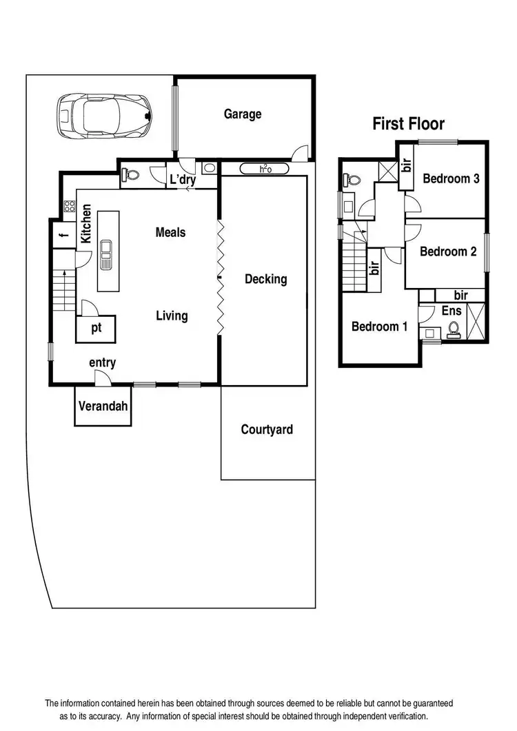 Floorplan of Homely townhouse listing, 1/28 North Road, Reservoir VIC 3073