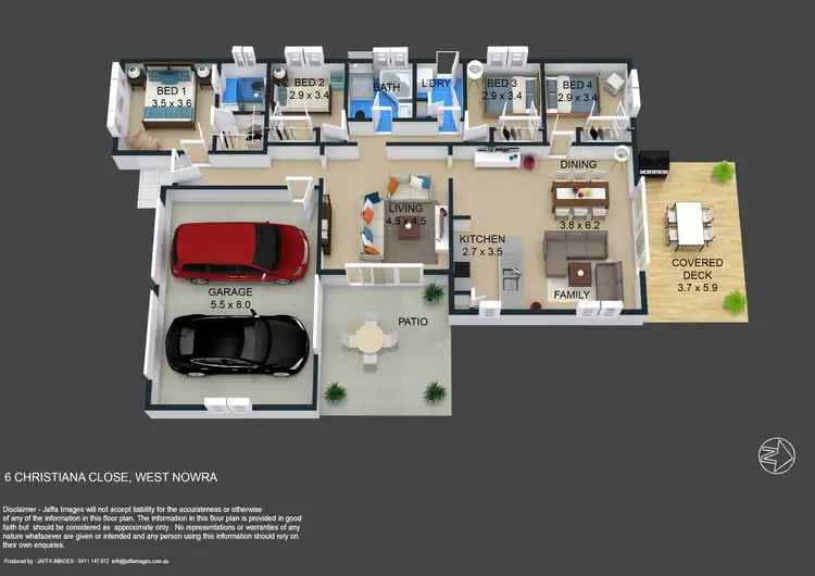 Floorplan of Homely house listing, 6 Christiana Close, West Nowra NSW 2541
