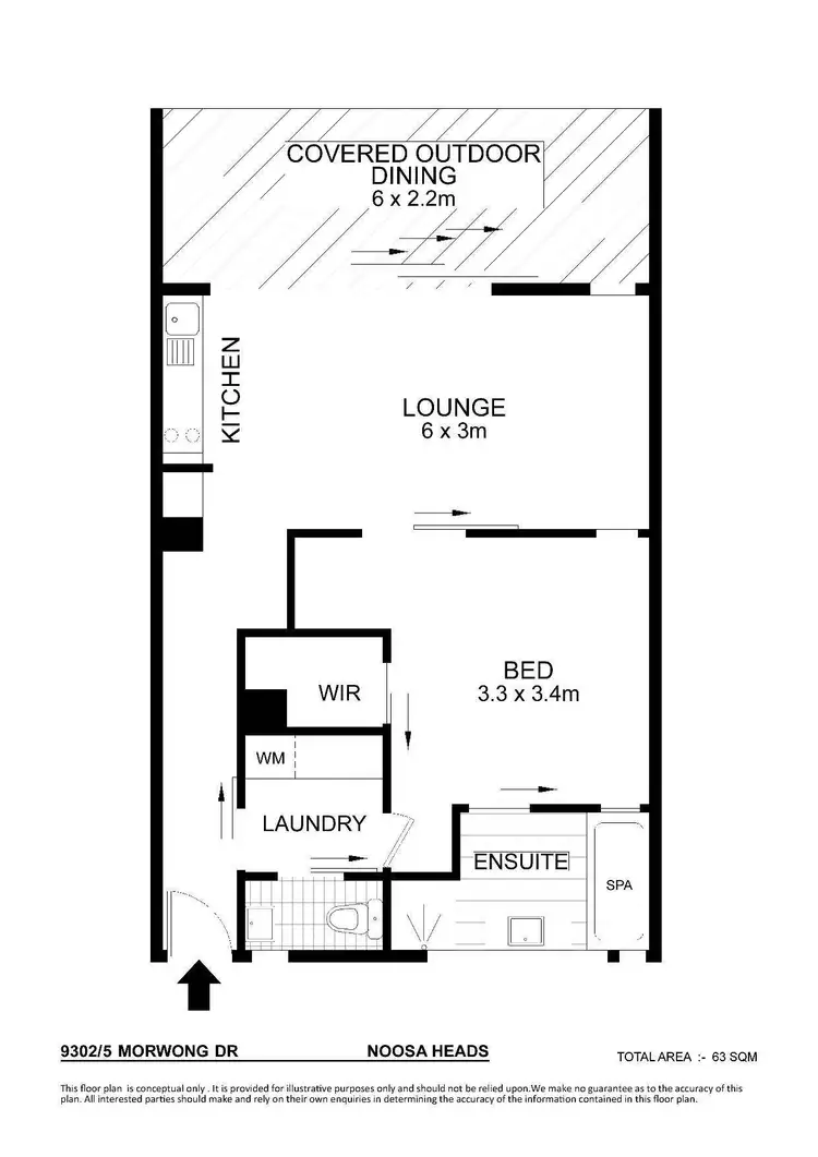 Floorplan of Homely unit listing, 9302/5 Morwong Drive, Noosa Heads QLD 4567
