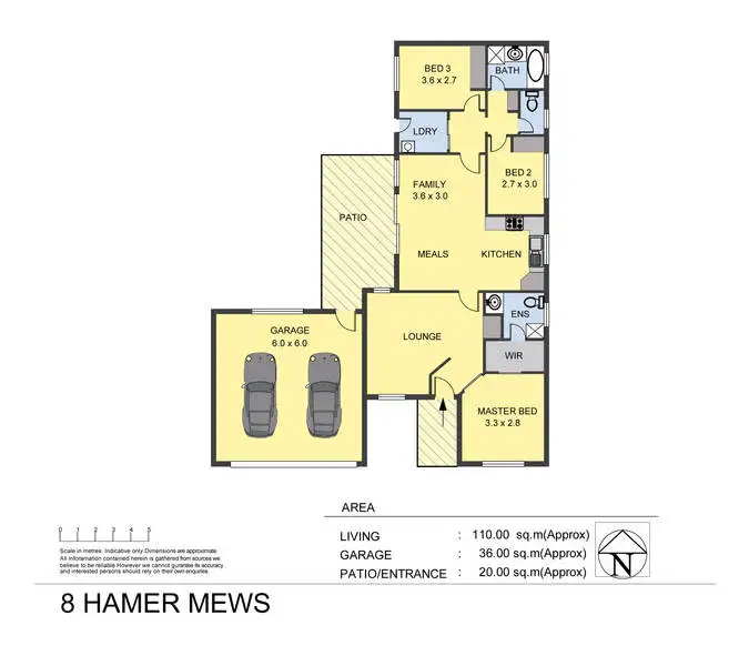 Floorplan of Homely house listing, 8 Hamer Mews, Wodonga VIC 3690