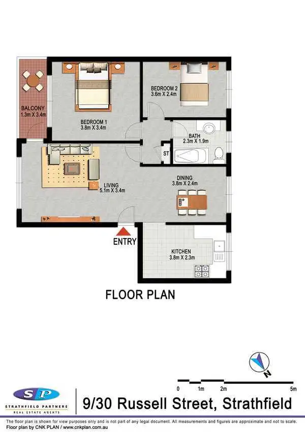 Floorplan of Homely apartment listing, 9/30 Russell Street, Strathfield NSW 2135
