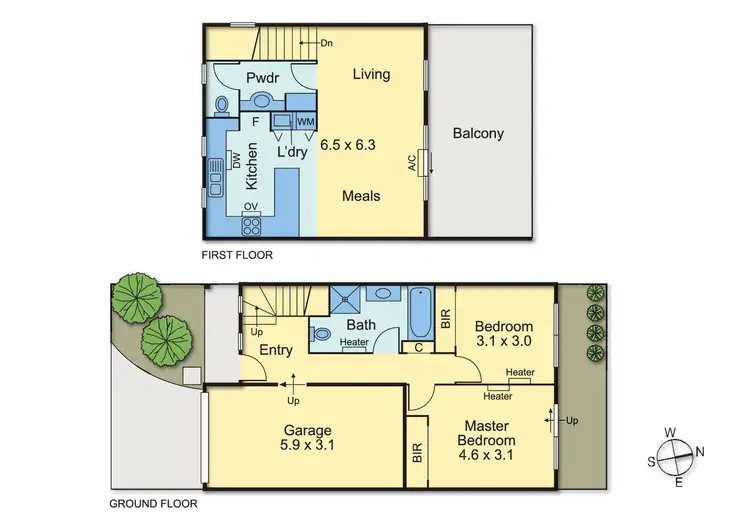 Floorplan of Homely townhouse listing, 13/87-89 Hotham Street, Preston VIC 3072