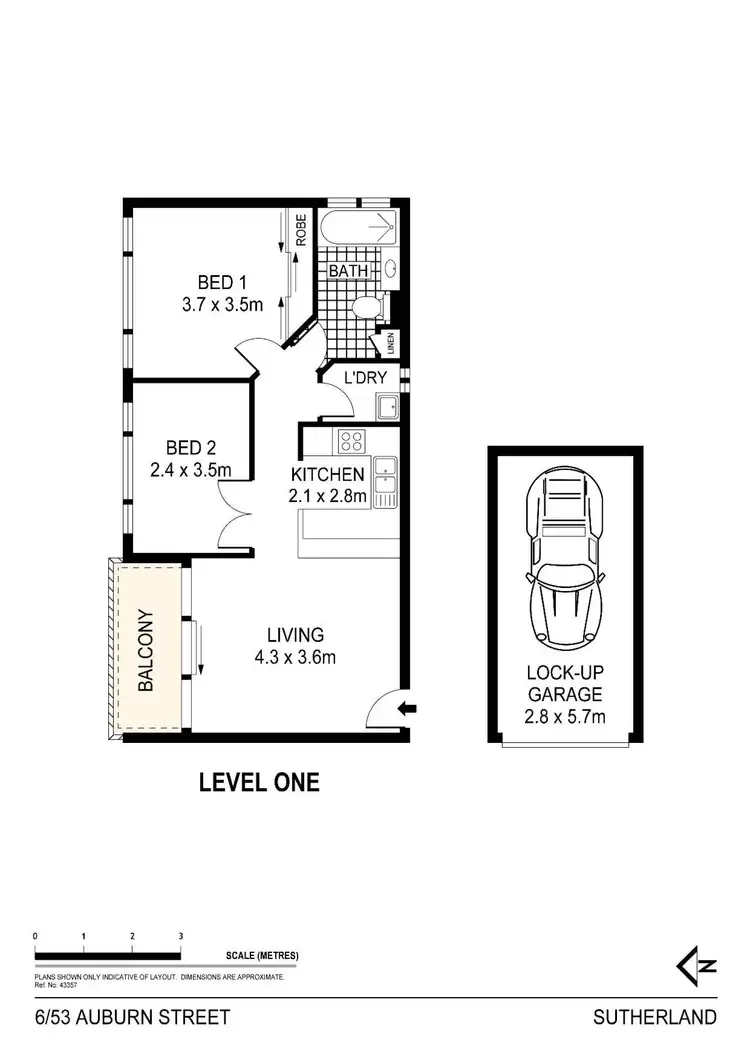 Floorplan of Homely apartment listing, 6/53 Auburn Street, Sutherland NSW 2232
