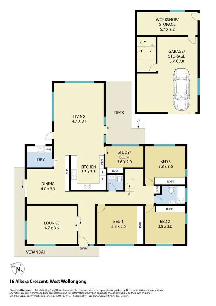 Floorplan of Homely house listing, 16 Alkera Crescent, West Wollongong NSW 2500