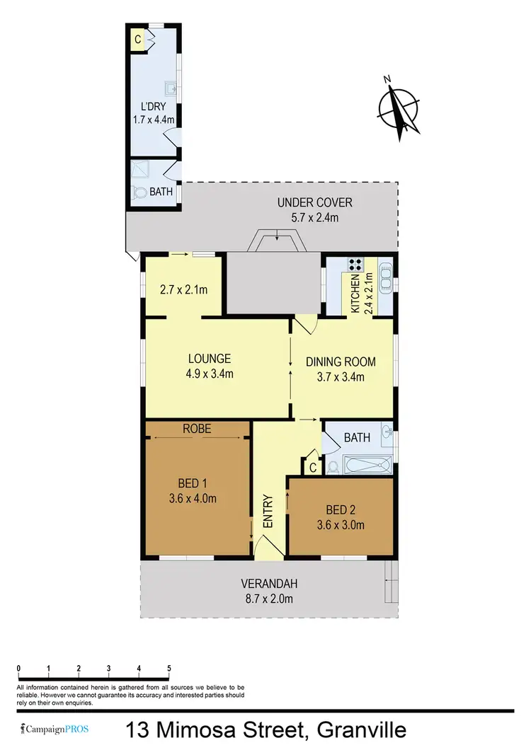 Floorplan of Homely house listing, 13 Mimosa Street, Granville NSW 2142
