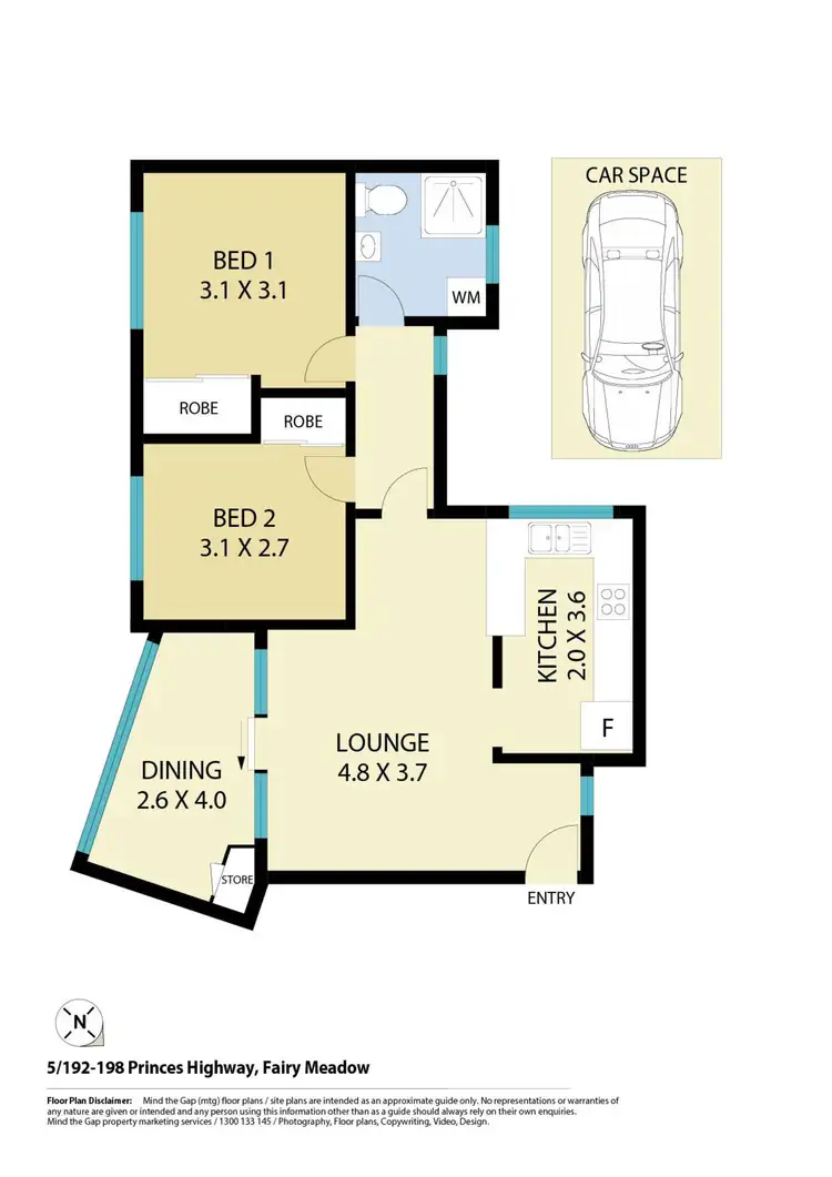 Floorplan of Homely unit listing, 5/192-198 Princes Highway, Fairy Meadow NSW 2519