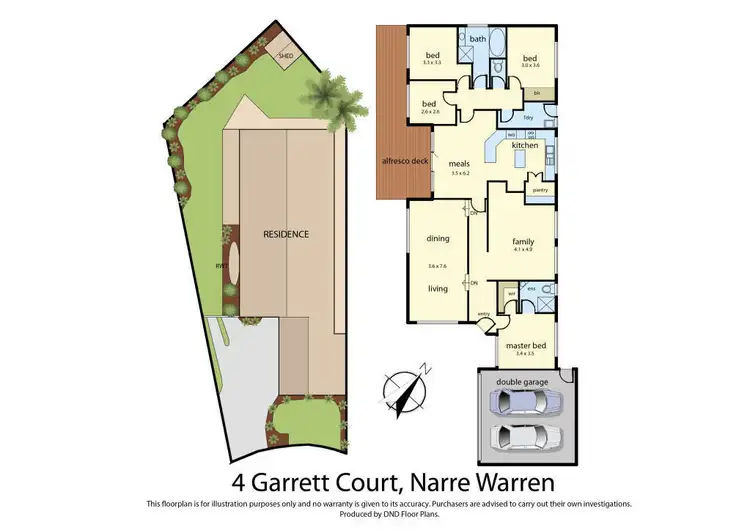 Floorplan of Homely house listing, 4 Garrett Court, Narre Warren VIC 3805