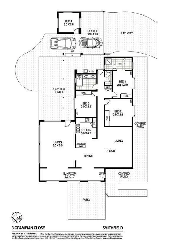 Floorplan of Homely house listing, 3 Grampian Close, Smithfield QLD 4878