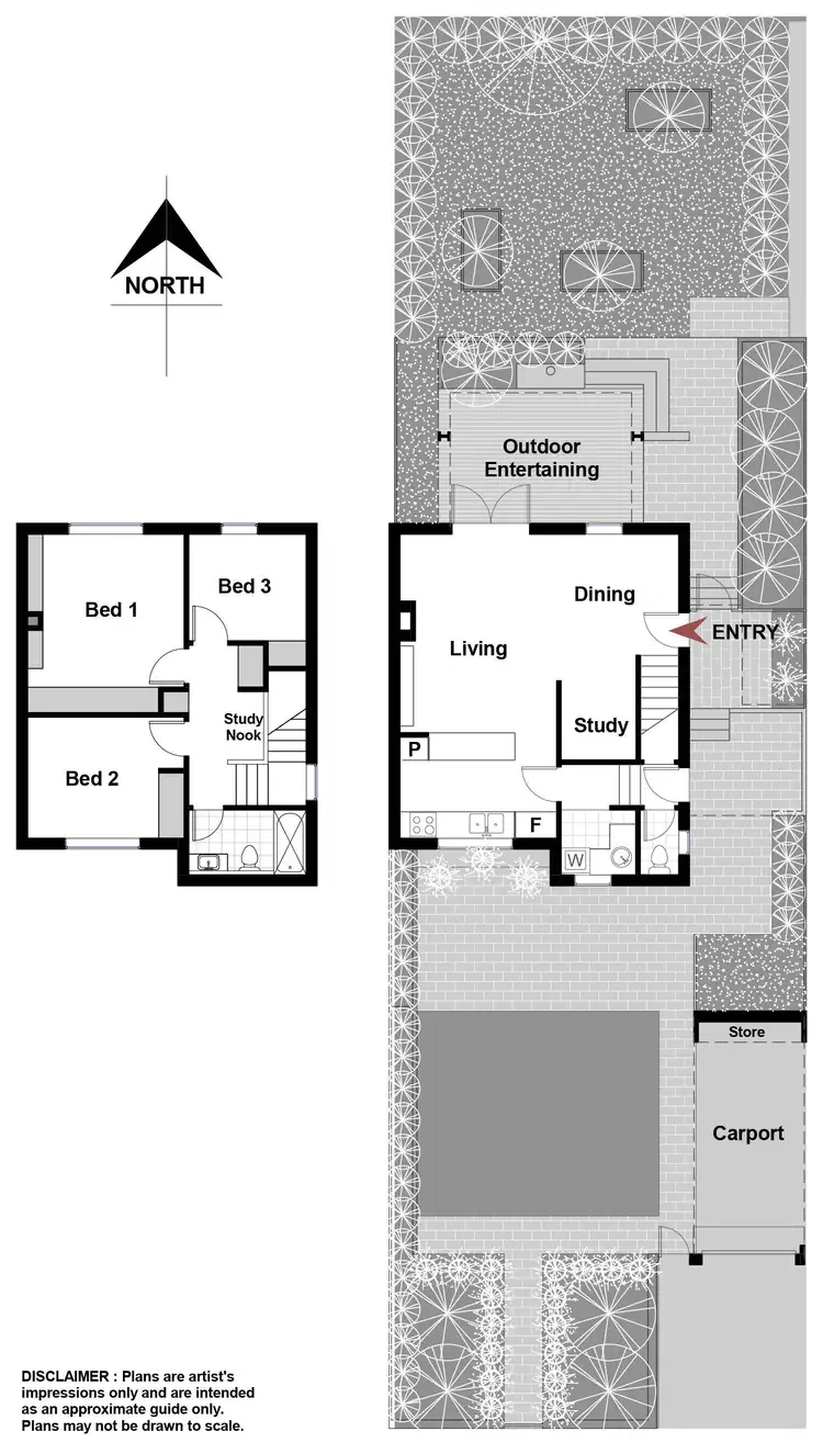 Floorplan of Homely semi-detached listing, 52 Carroll Street, Hughes ACT 2605