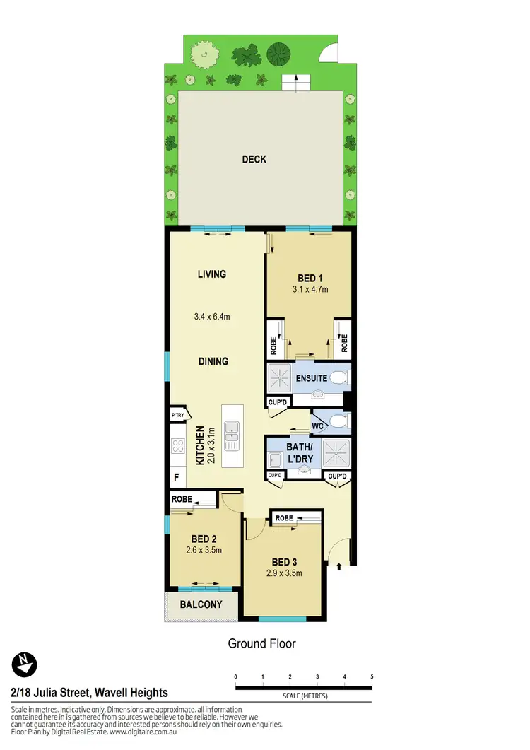 Floorplan of Homely unit listing, 2/18 Julia Street, Wavell Heights QLD 4012