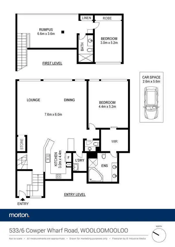 Floorplan of Homely apartment listing, 533/6 Cowper Wharf Roadway, Woolloomooloo NSW 2011