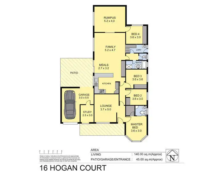 Floorplan of Homely house listing, 16 Hogan Court, Wodonga VIC 3690