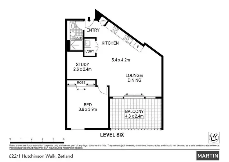 Floorplan of Homely apartment listing, 622/1 Hutchinson Walk, Zetland NSW 2017