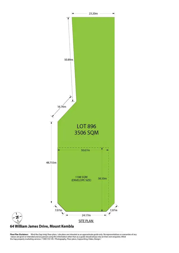 Floorplan of Homely land listing, LOT 896/64 William James Drive, Mount Kembla NSW 2526