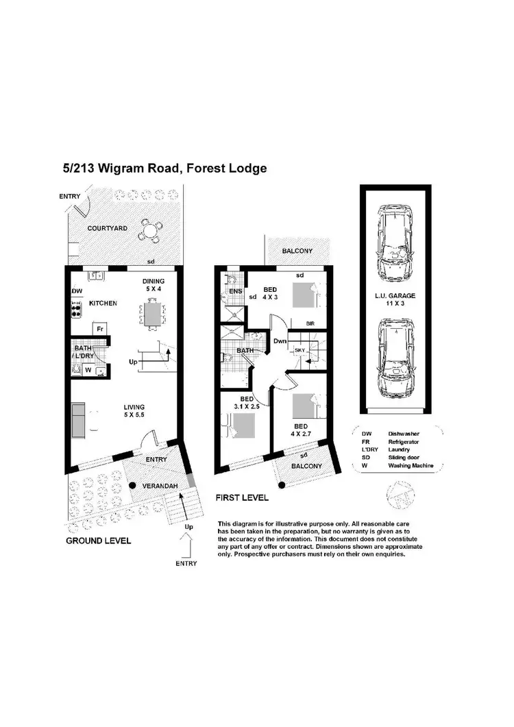Floorplan of Homely apartment listing, 5/213 Wigram Road, Forest Lodge NSW 2037
