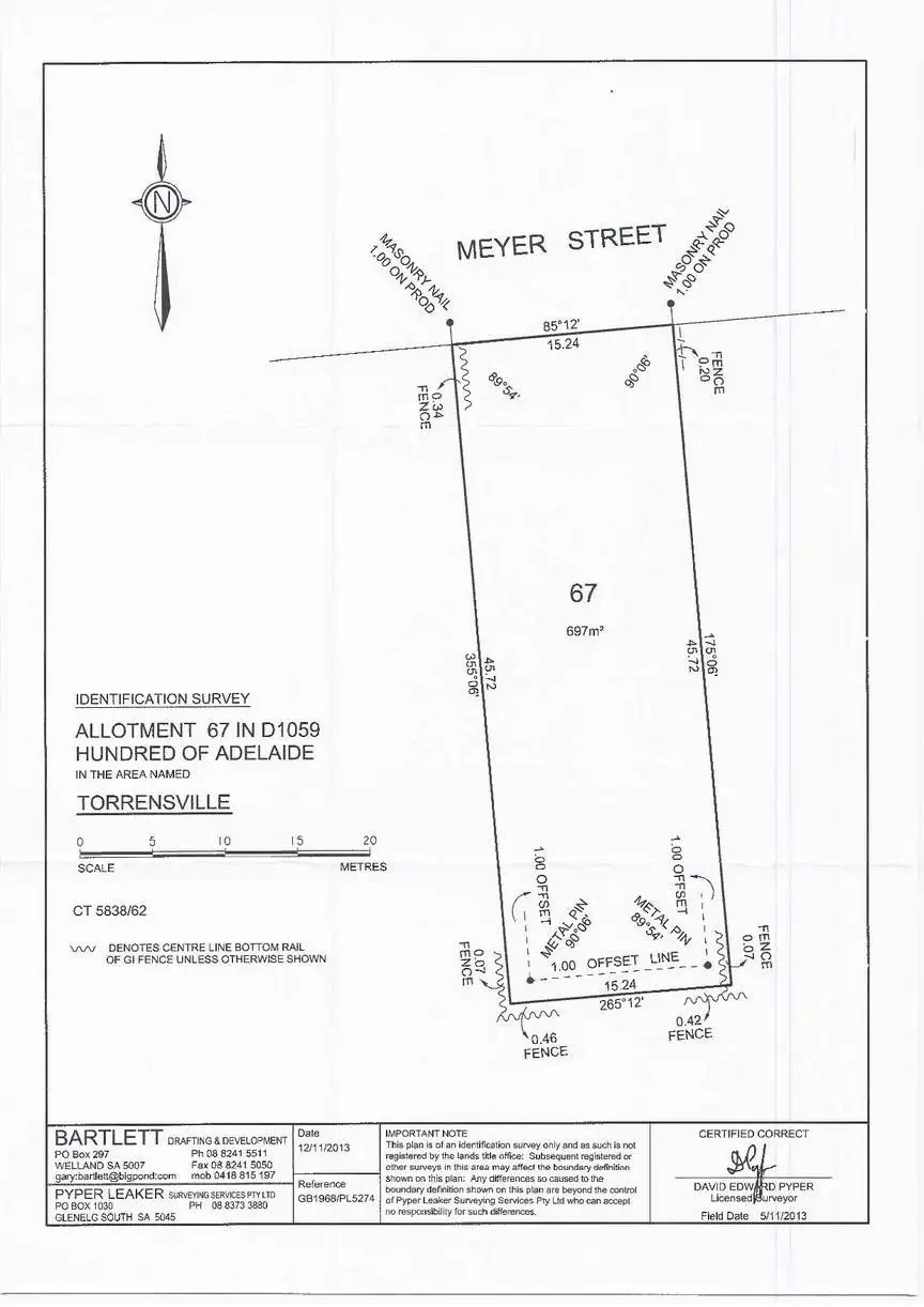 Floorplan of Homely land listing, 67 Meyer Street, Torrensville SA 5031