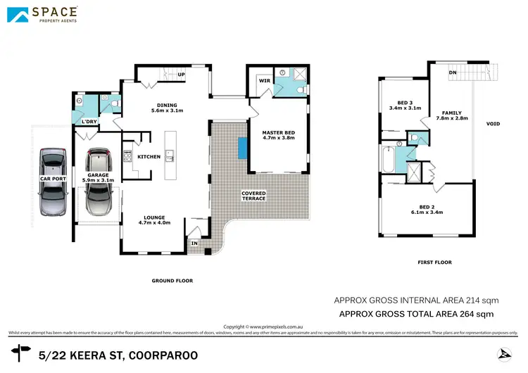 Floorplan of Homely townhouse listing, 5/22 Keera Street, Coorparoo QLD 4151