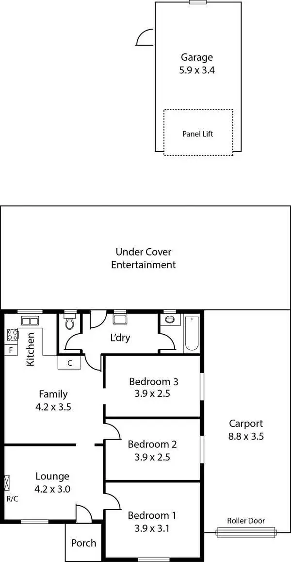 Floorplan of Homely house listing, 25 Arkaba Street, Taperoo SA 5017