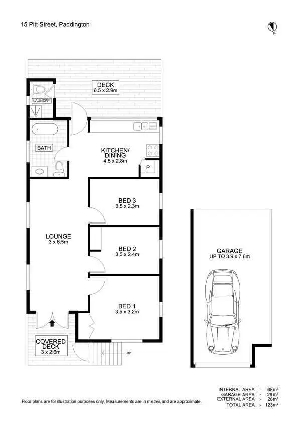 Floorplan of Homely house listing, 15 Pitt Street, Paddington QLD 4064