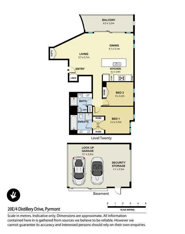 Floorplan of Homely apartment listing, 20E/4 Distillery Drive, Pyrmont NSW 2009