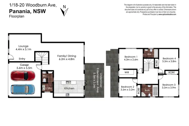 Floorplan of Homely townhouse listing, 1/18-20 Woodburn Avenue, Panania NSW 2213