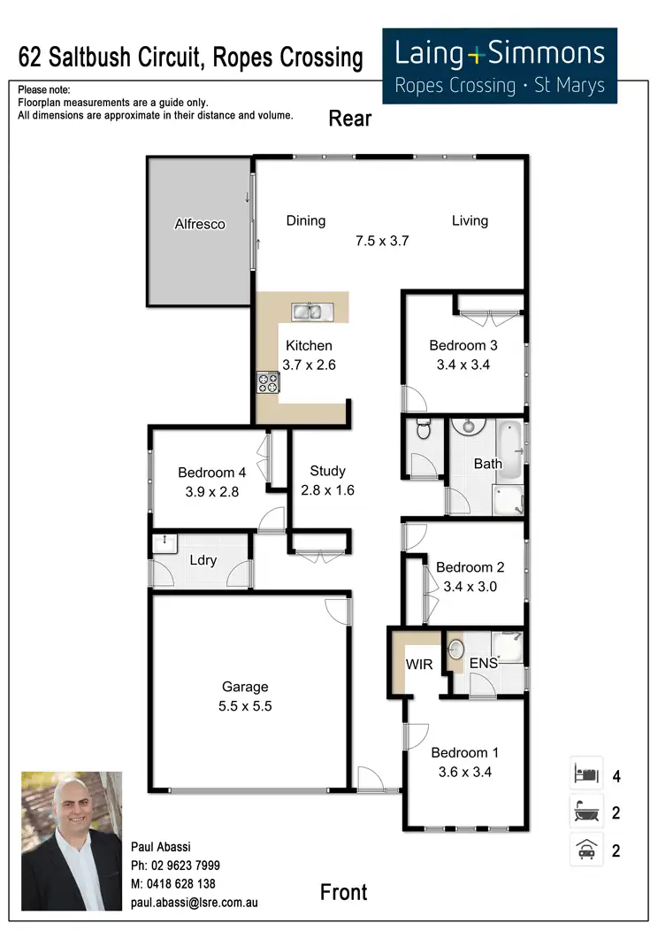 Floorplan of Homely house listing, 62 Saltbush Circuit, Ropes Crossing NSW 2760