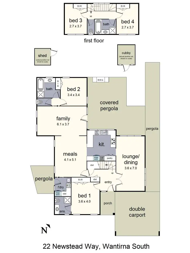 Floorplan of Homely house listing, 22 Newstead Way, Wantirna South VIC 3152