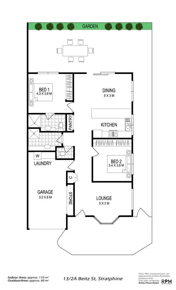 Floorplan of Homely townhouse listing, 13/2A Beitz Street, Strathpine QLD 4500