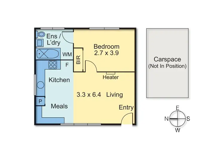 Floorplan of Homely unit listing, 1/61 Gillies Street, Fairfield VIC 3078