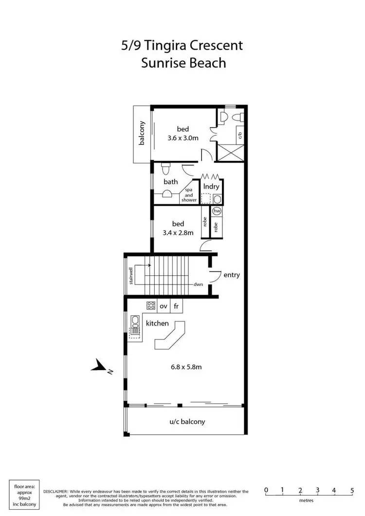 Floorplan of Homely unit listing, 5/9 Tingira Crescent, Sunrise Beach QLD 4567