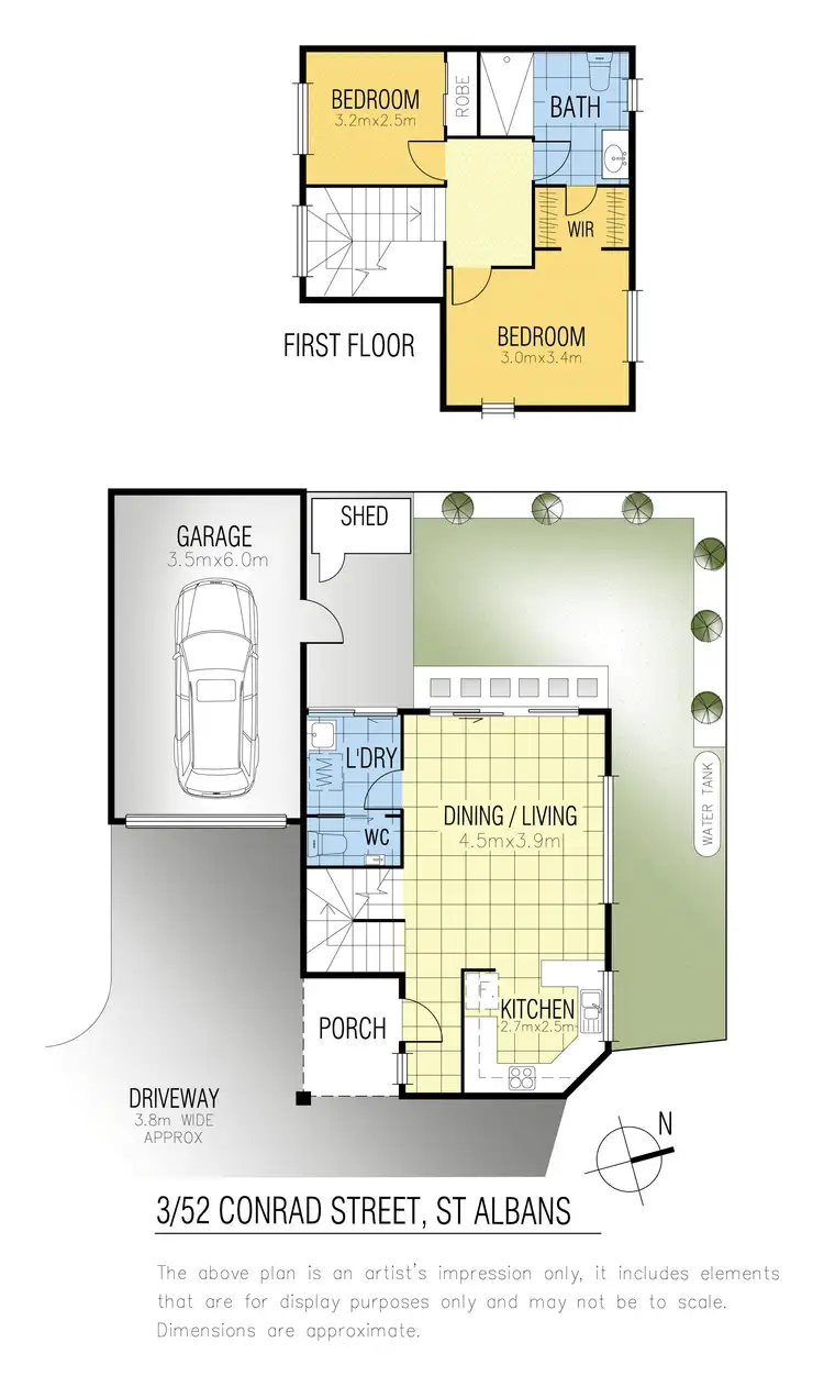 Floorplan of Homely townhouse listing, 3/52 Conrad Street, St Albans VIC 3021