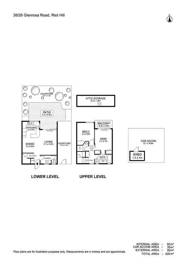 Floorplan of Homely townhouse listing, 38/26 Glenrosa Road, Red Hill QLD 4059