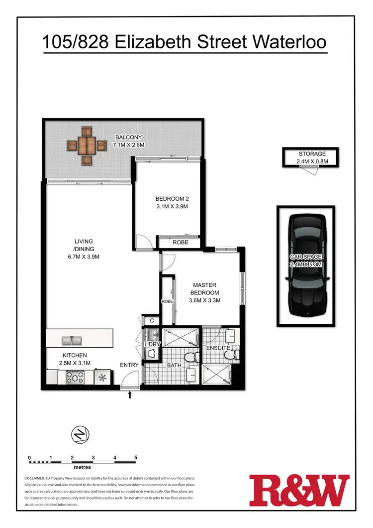 Floorplan of Homely apartment listing, 105/828 Elizabeth Street, Waterloo NSW 2017