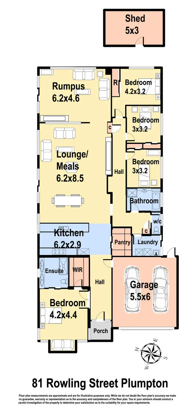 Floorplan of Homely house listing, 81 Rowling Street, Plumpton VIC 3335
