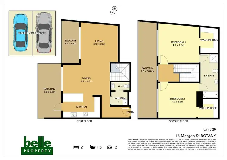 Floorplan of Homely apartment listing, Unit 25/18 Morgan Street, Botany NSW 2019