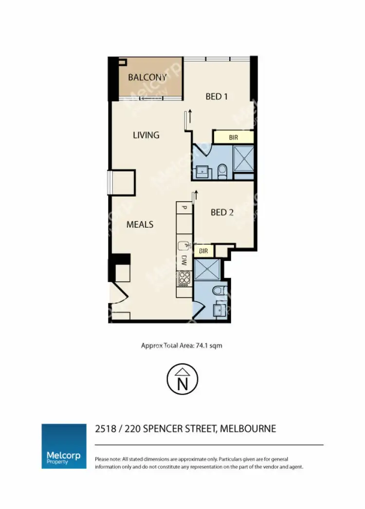 Floorplan of Homely apartment listing, 2518/220 Spencer Street, Melbourne VIC 3000