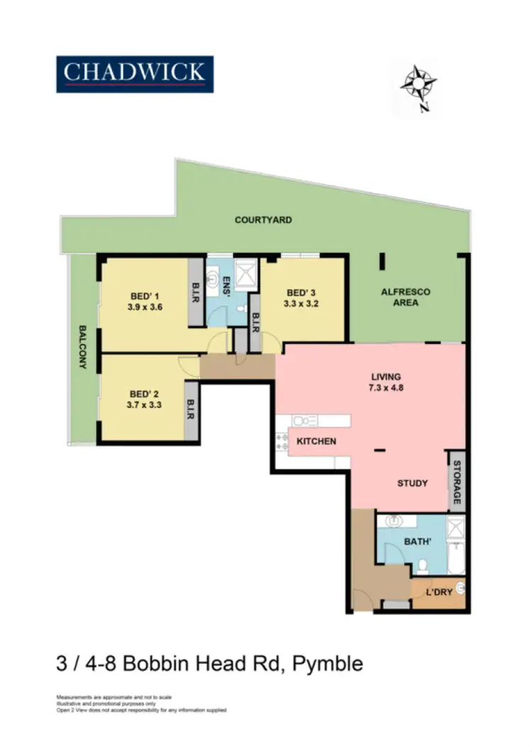 Floorplan of Homely unit listing, 3/4-8 Bobbin Head Road, Pymble NSW 2073