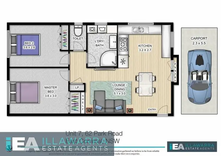 Floorplan of Homely unit listing, 7/62 Park Road, East Corrimal NSW 2518