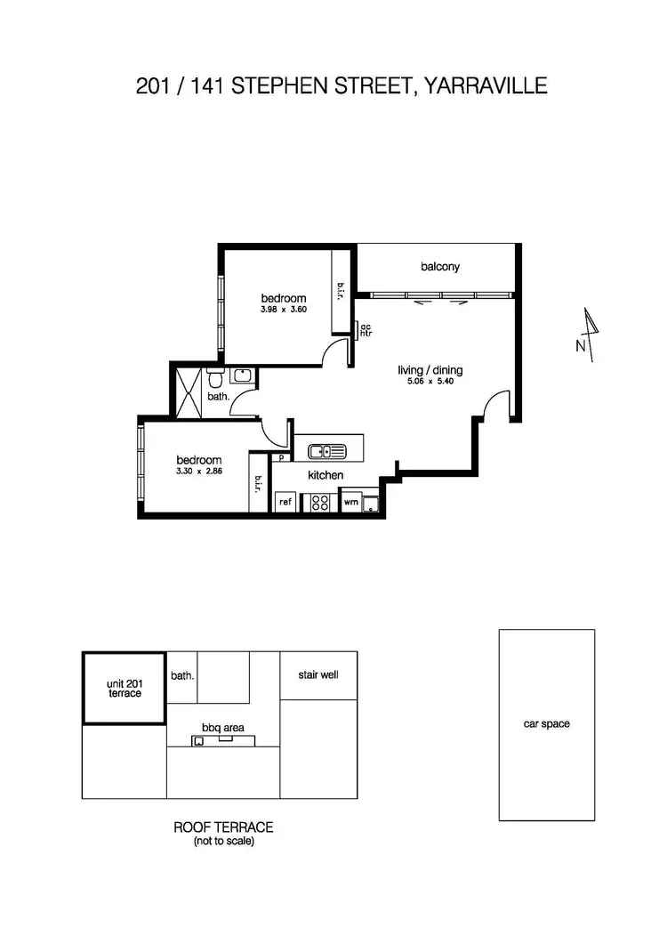 Floorplan of Homely apartment listing, 201/141 Stephen Street, Yarraville VIC 3013