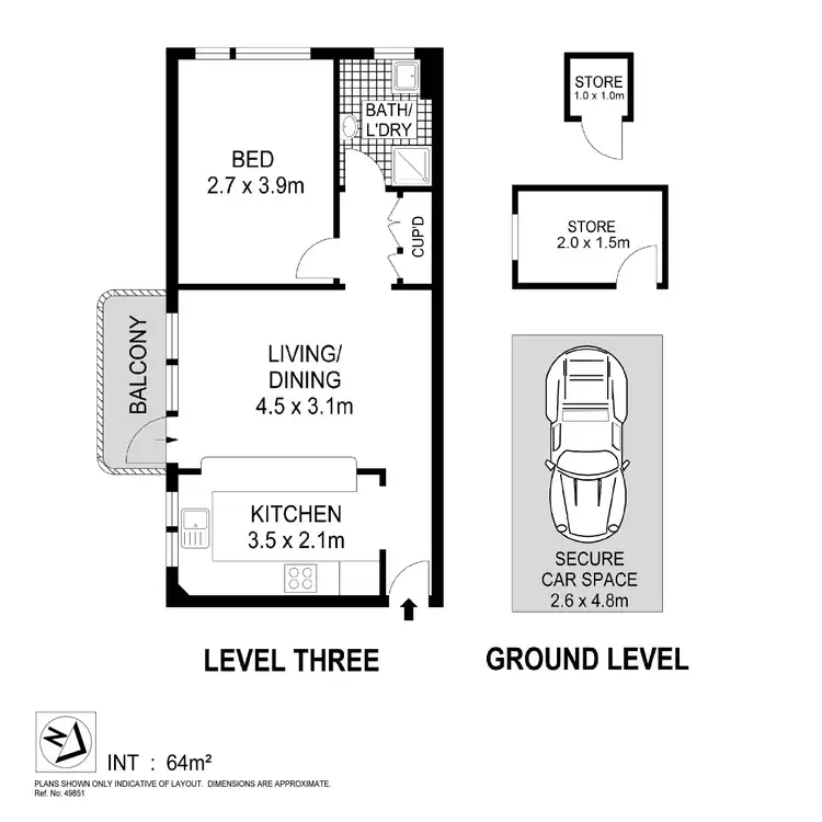 Floorplan of Homely unit listing, 15/7 Bruce Street, Ashfield NSW 2131