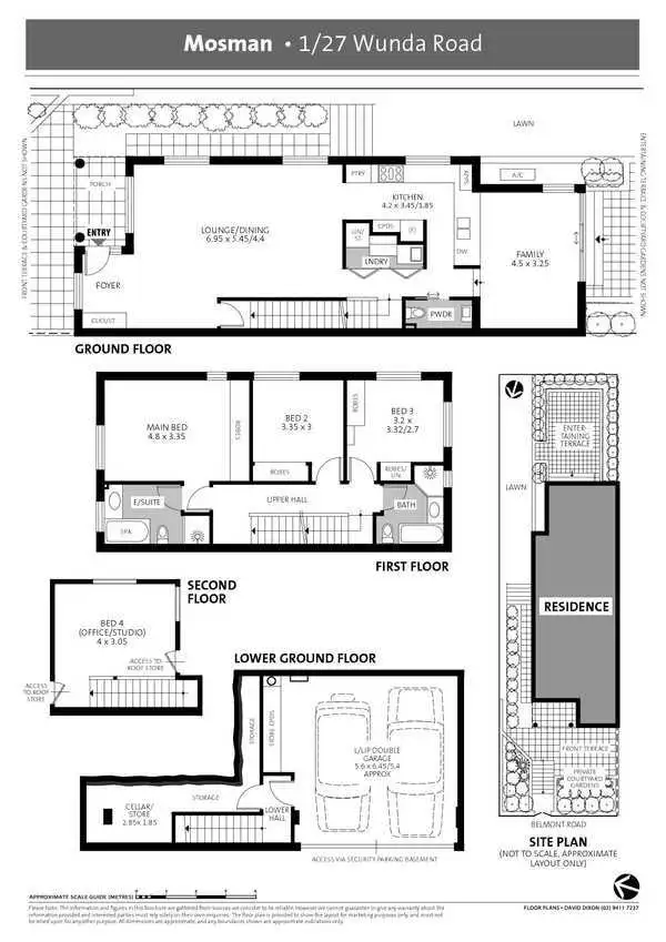 Floorplan of Homely townhouse listing, 1/27 Wunda Road, Mosman NSW 2088