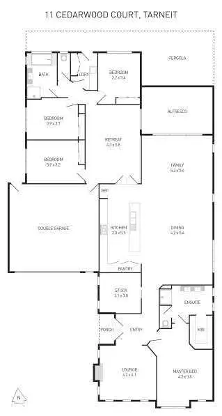Floorplan of Homely house listing, 11 Cedarwood Court, Tarneit VIC 3029