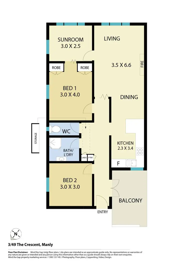 Floorplan of Homely unit listing, 3/49 The Crescent, Manly NSW 2095
