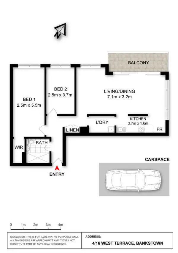 Floorplan of Homely apartment listing, 4/16 West Terrace, Bankstown NSW 2200