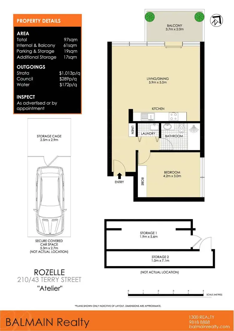 Floorplan of Homely apartment listing, 210/43 Terry Street, Rozelle NSW 2039