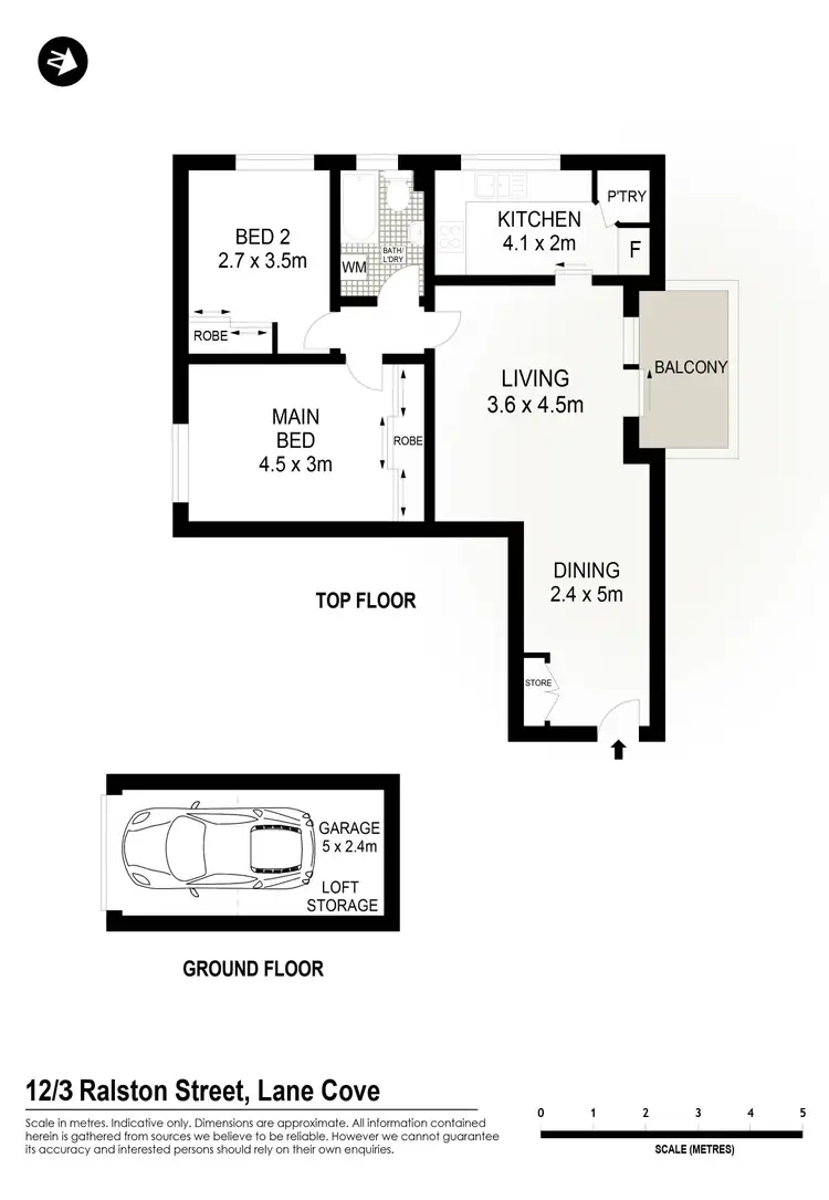 Floorplan of Homely apartment listing, 12/3-7 Ralston Street, Lane Cove NSW 2066