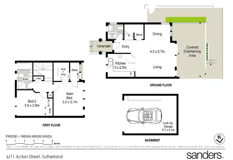 Floorplan of Homely townhouse listing, 6/11-17 Acton Street, Sutherland NSW 2232