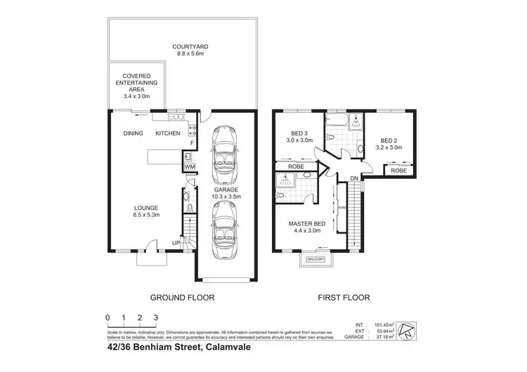 Floorplan of Homely townhouse listing, 42/36 Benhiam Street, Calamvale QLD 4116